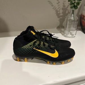 NIKE Vapor Untouchable 2 TD Mid Black/Green/yellow Flyweave Football Cleats